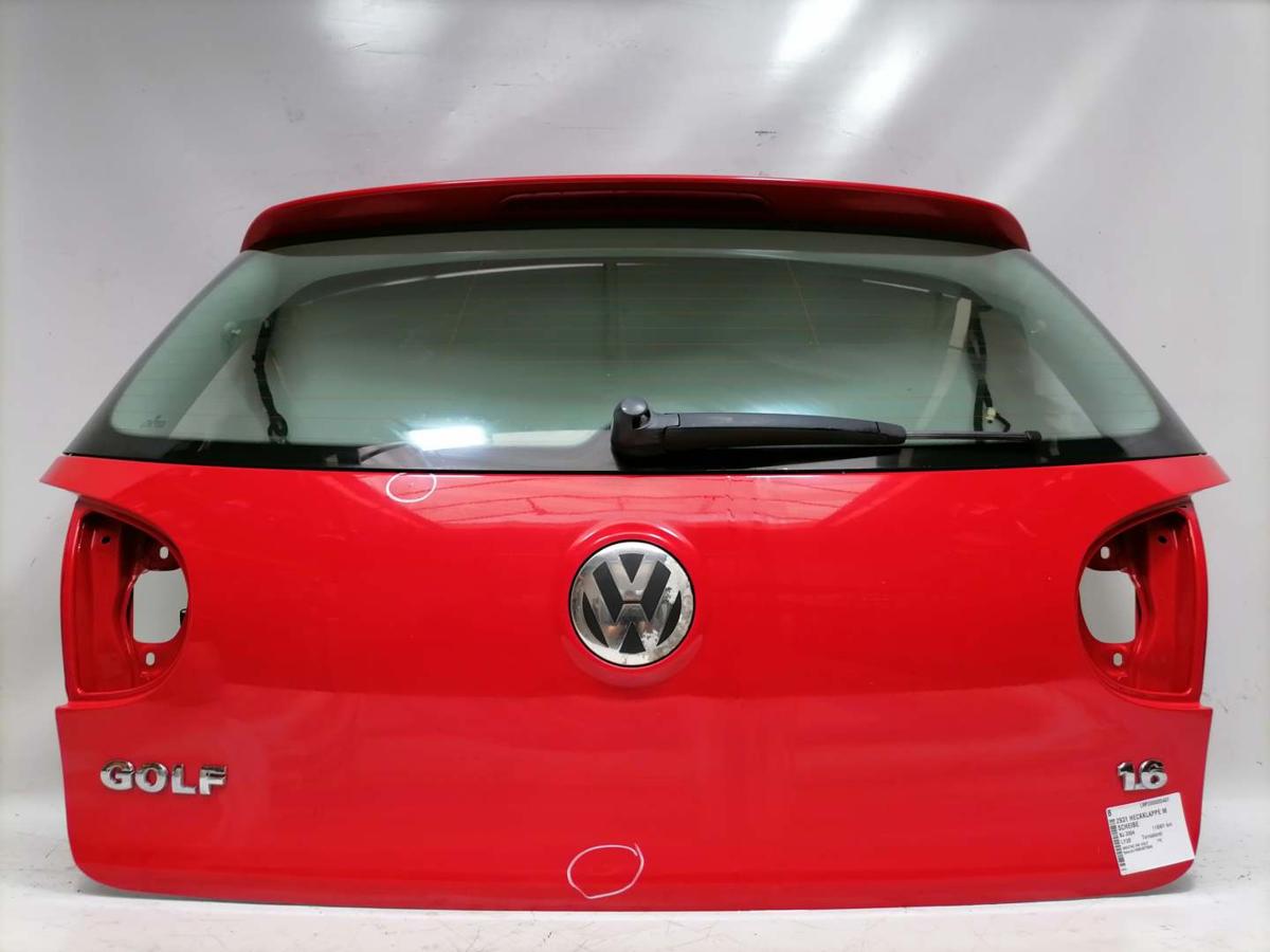 VW Golf V original Heckklappe mit Scheibe LY3D Tornadorot Flie&szlig;heck BJ04